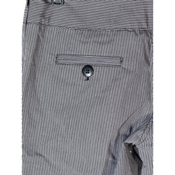 Star city short pants capris Gray buttons horizontal strips gray zip size 3 READ - Picture 8 of 12